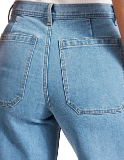 Del Re Wide Cuff Crop Denim Jeans