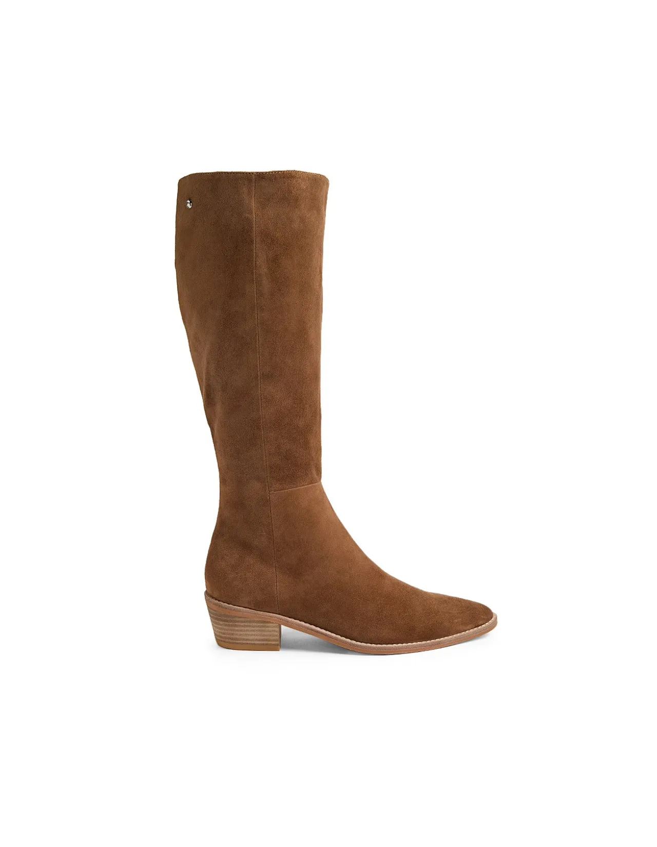 Demio Suede Low Heel Knee High Boots