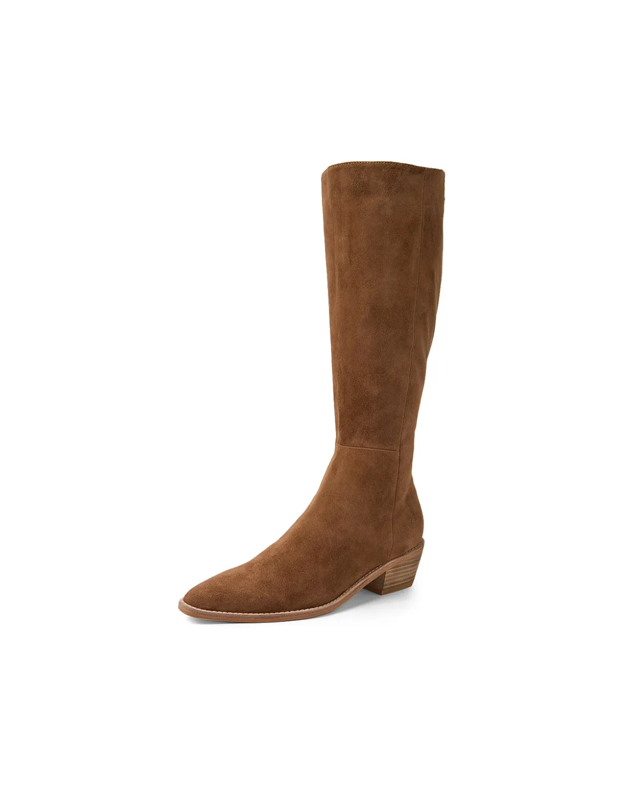 Demio Suede Low Heel Knee High Boots