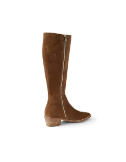 Demio Suede Low Heel Knee High Boots