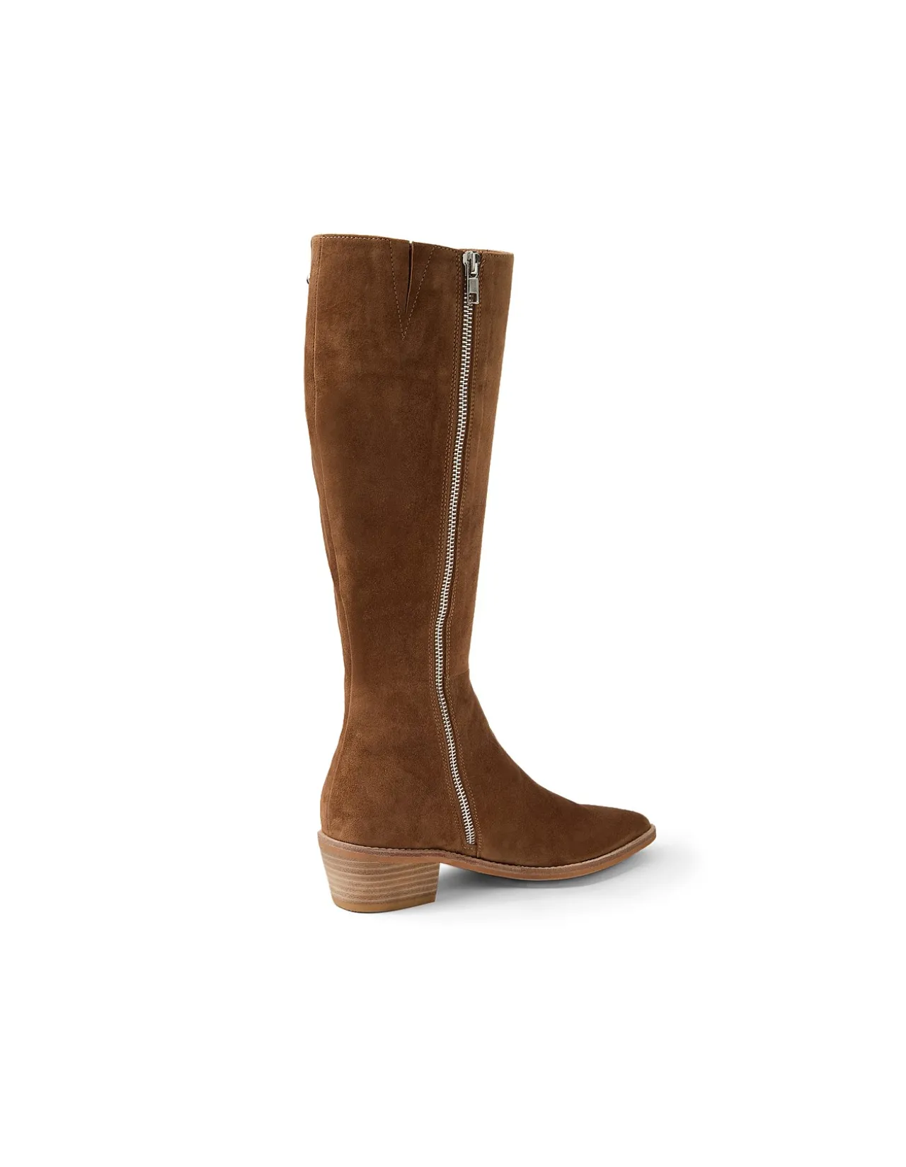 Demio Suede Low Heel Knee High Boots