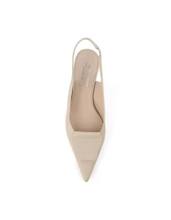 DEMURE55 SLINGBACK WITH LEATHER ORNAMENT