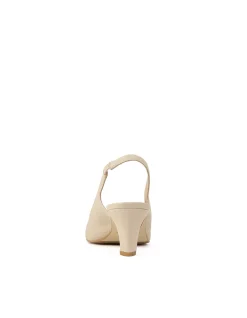DEMURE55 SLINGBACK WITH LEATHER ORNAMENT