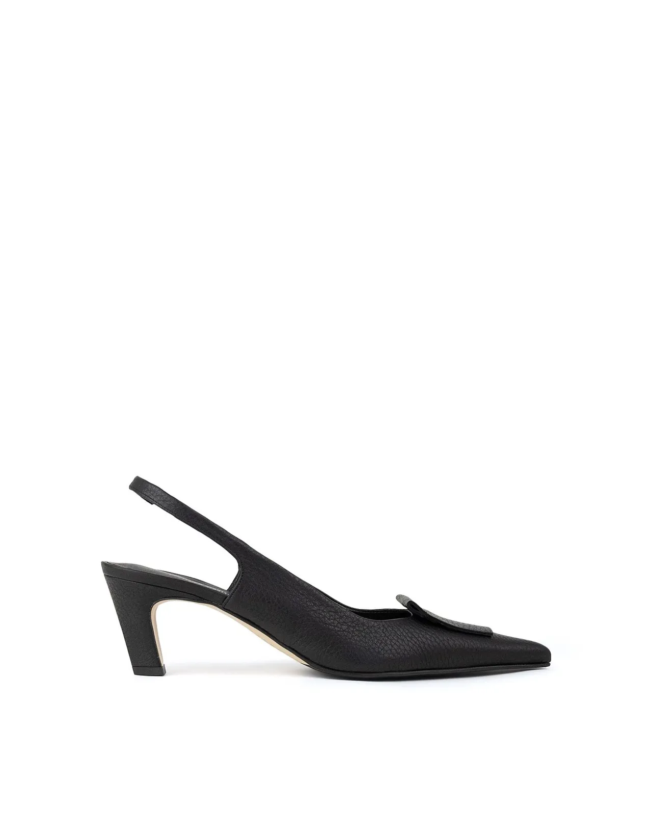DEMURE55 SLINGBACK WITH LEATHER ORNAMENT