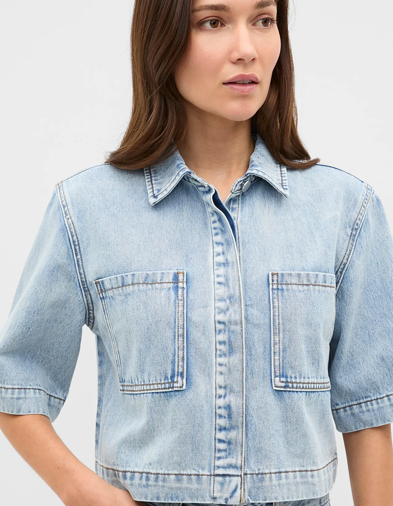 DENIM BOXY SHIRT