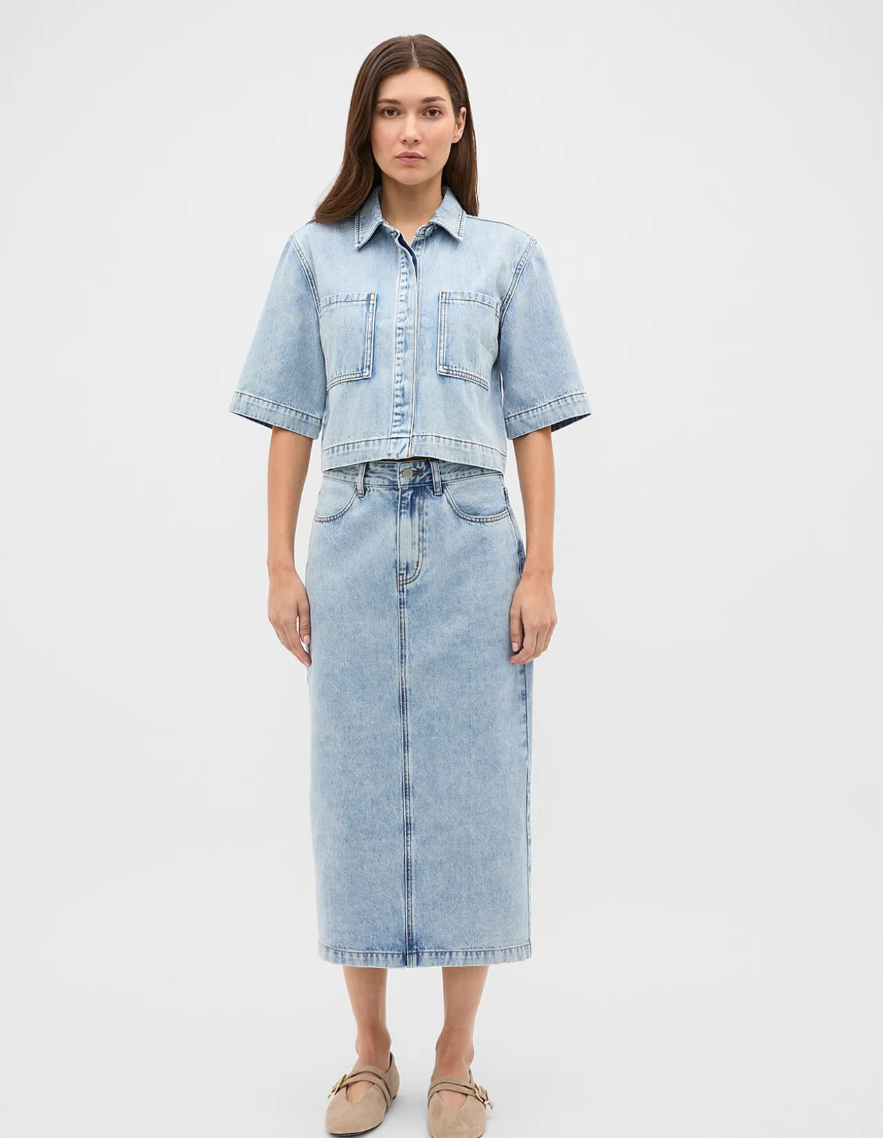 DENIM BOXY SHIRT