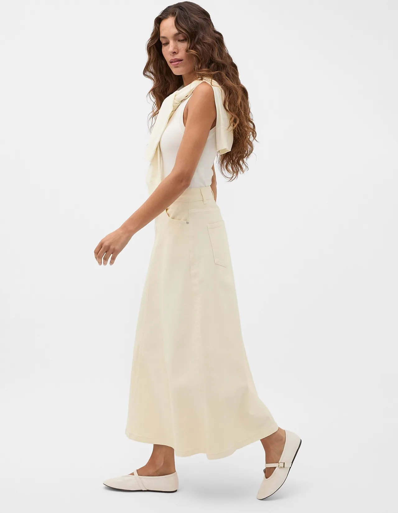 DENIM MIDI SKIRT