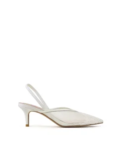 DESTINE60 LACE FRONT MESH SLINGBACK