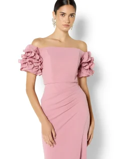 DIANA RUFFLE SLEEVE GOWN