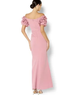 DIANA RUFFLE SLEEVE GOWN
