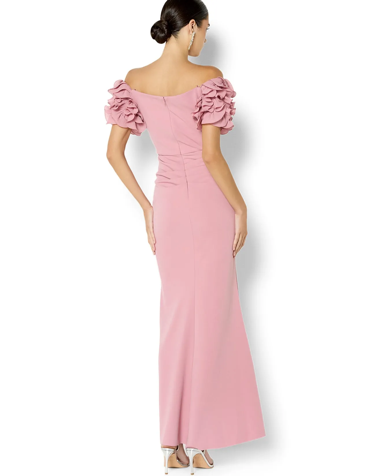 DIANA RUFFLE SLEEVE GOWN