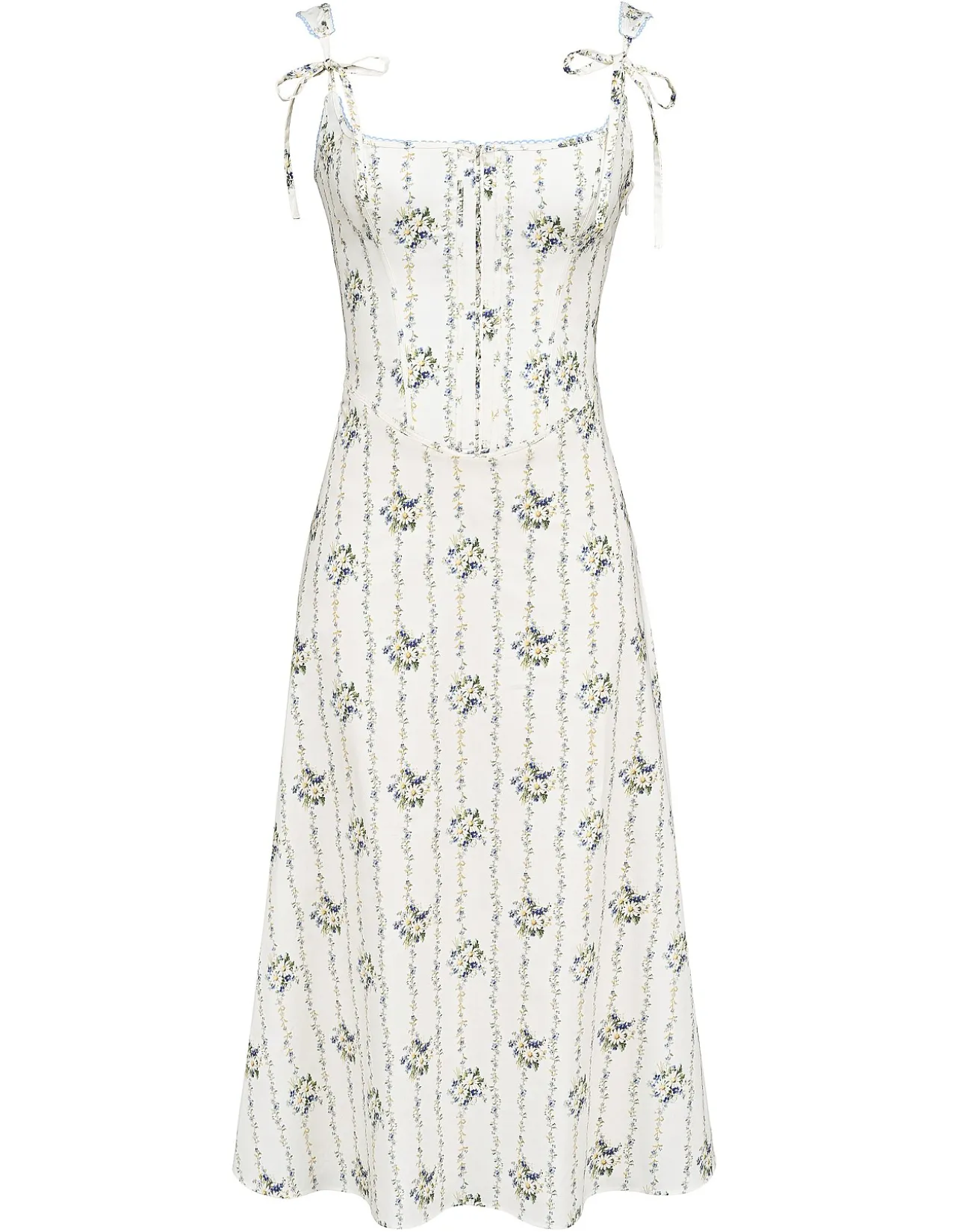 DIONNE STRETCH COTTON MIDI DRESS