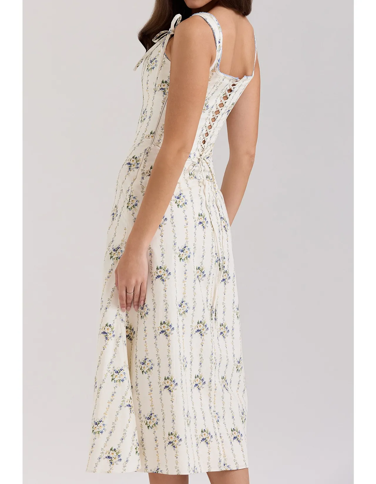 DIONNE STRETCH COTTON MIDI DRESS