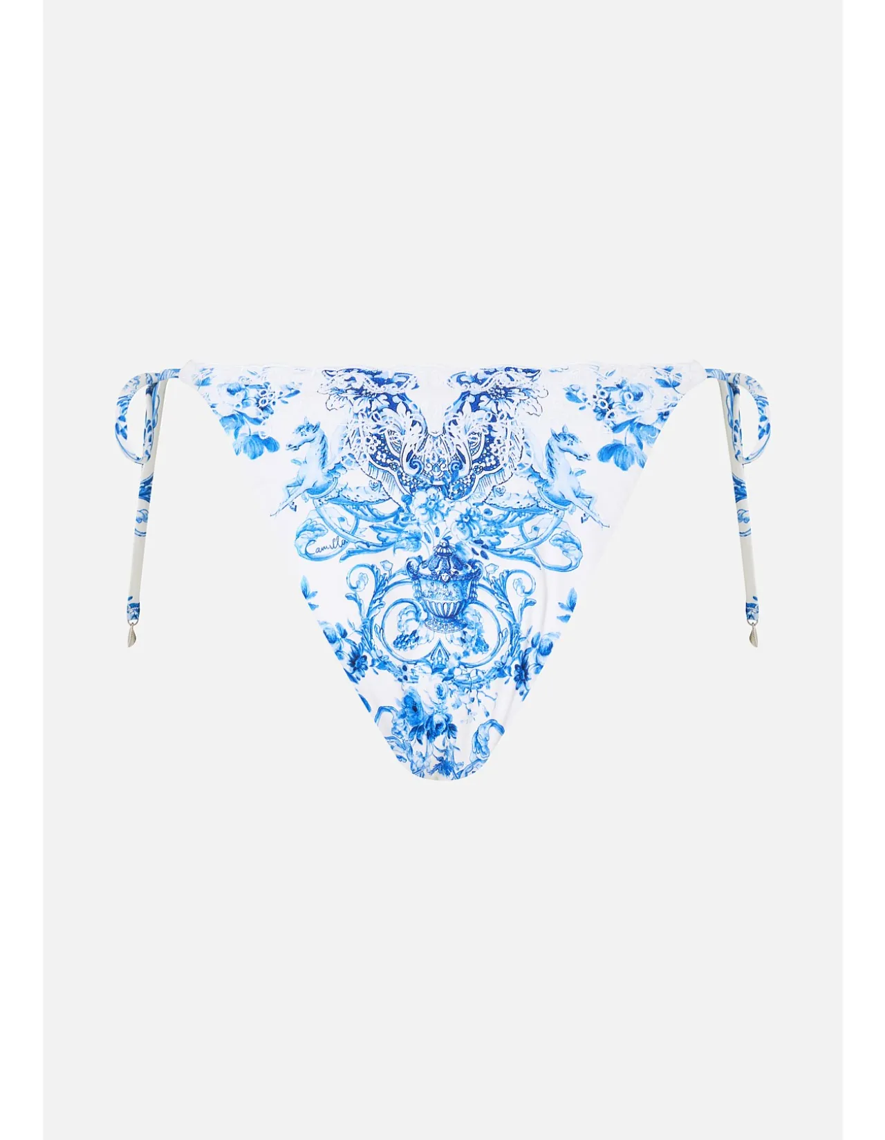 DIP WAIST CHEEKY BIKINI BOTTOM W TIE SIDES