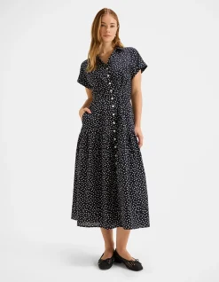 Ditzy Dot Polka Shirtdress