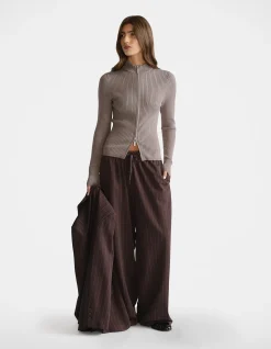 D-LUXE KNIT ZIP LONG SLEEVE
