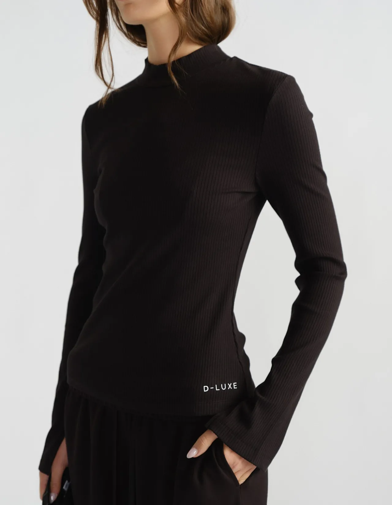 D-LUXE LONG SLEEVE RIB TOP