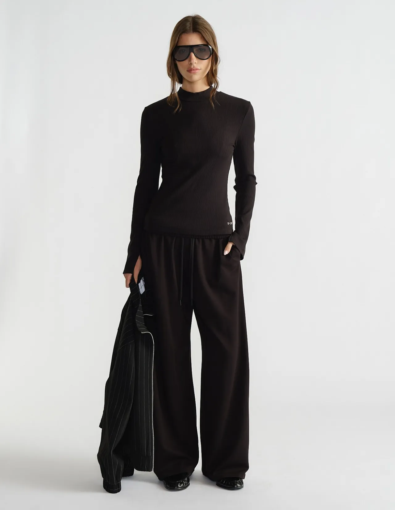D-LUXE LONG SLEEVE RIB TOP