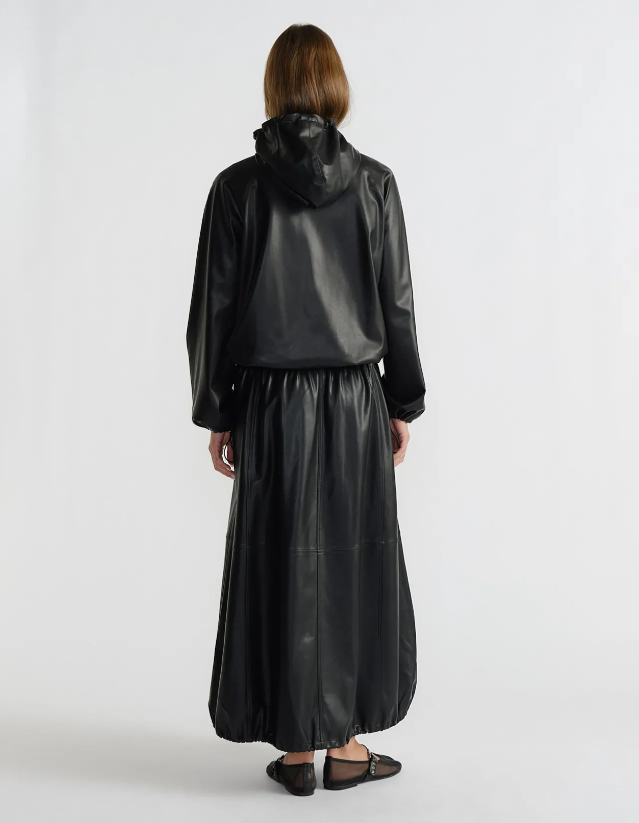 D-LUXE FAUX LEATHER SKIRT