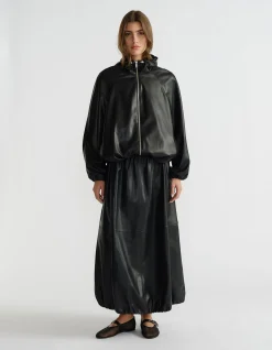 D-LUXE FAUX LEATHER SKIRT