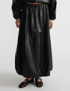 D-LUXE FAUX LEATHER SKIRT