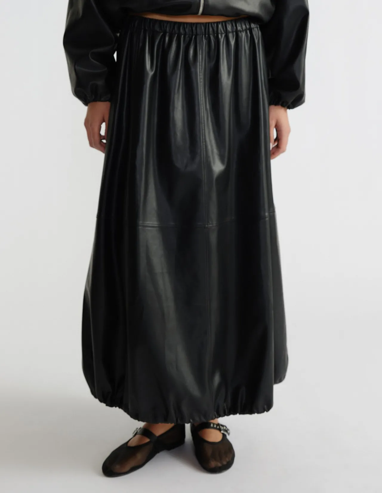 D-LUXE FAUX LEATHER SKIRT