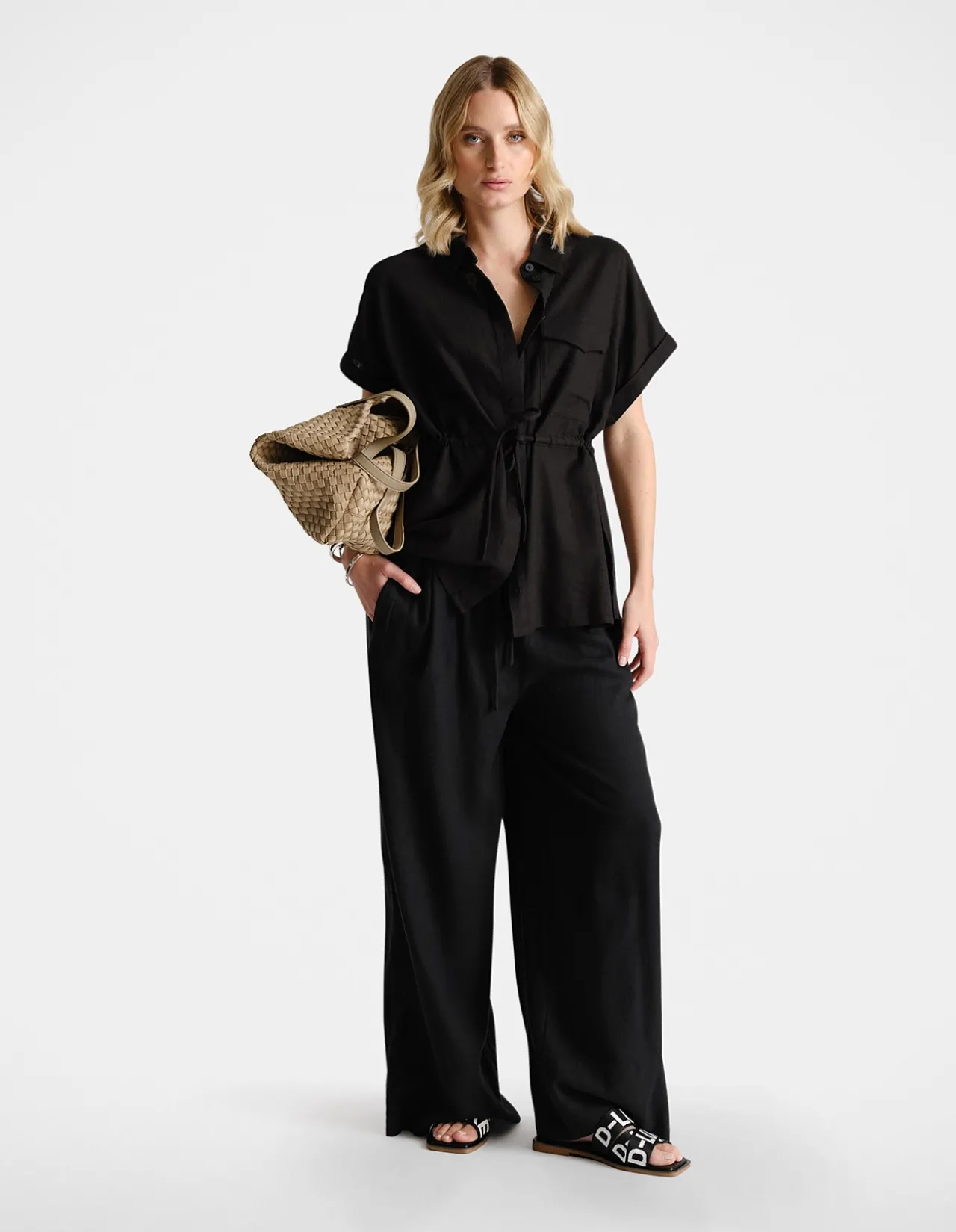 D-LUXE LINEN BLEND SS SHIRT