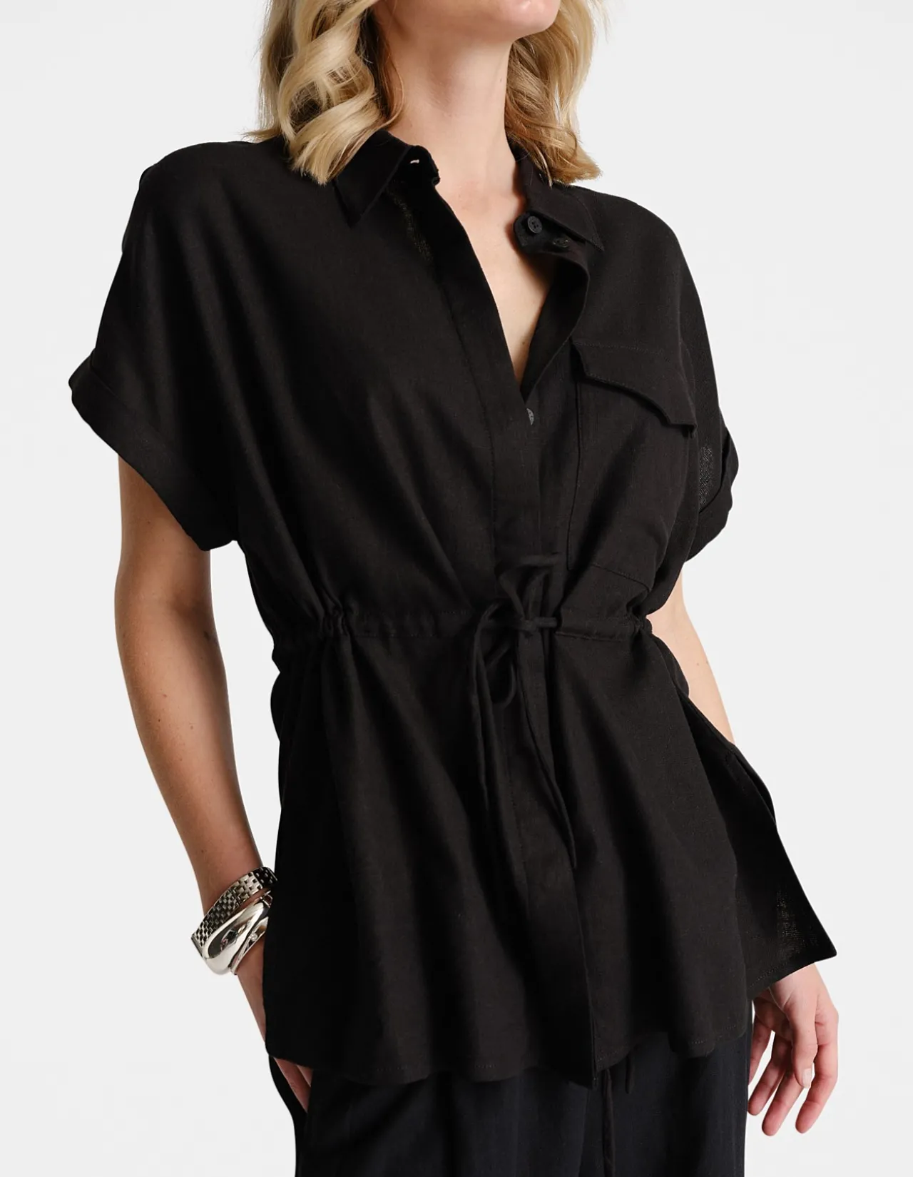 D-LUXE LINEN BLEND SS SHIRT