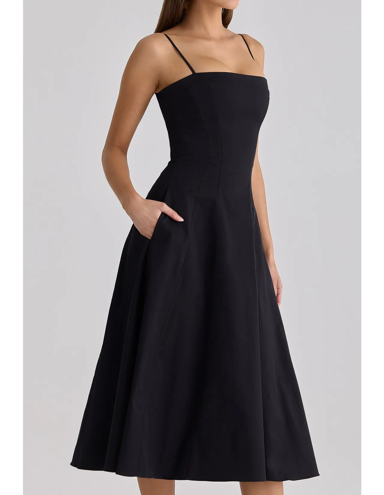 DOLLY FLARED MIDI SUNDRESS