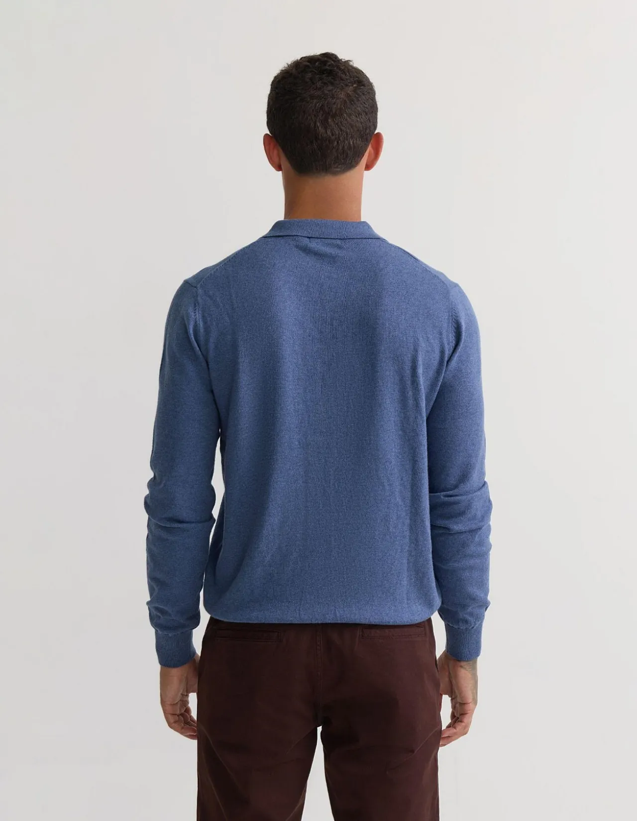 DOMINIC OPEN POLO COLLAR KNIT