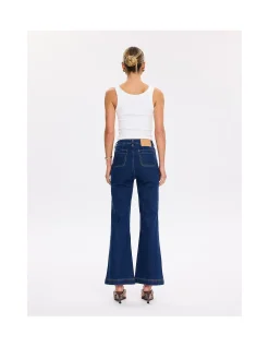 Dominique High Rise Flare Leg Indigo Jean