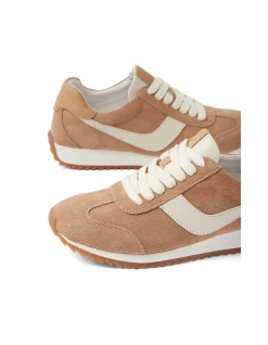 Donnie Latte Suede Retro Trainers