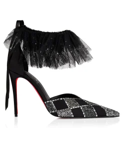 DORIA OFFENBEE 100 CREPE SATIN BLACK PUMP