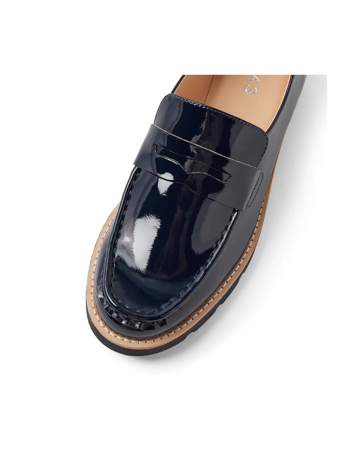 Dorky Chunky Tread Patent Loafers