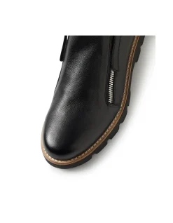 DOTTIZ DJ BLACK BLACK SOLE LEATHER