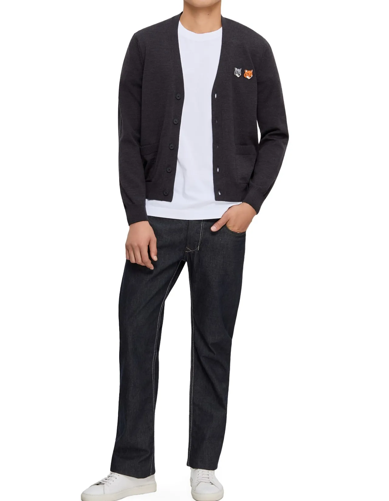 DOUBLE FOX HEAD REGULAR CARDIGAN