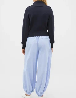 DOUBLE KNIT CROP ZIP THROUGH