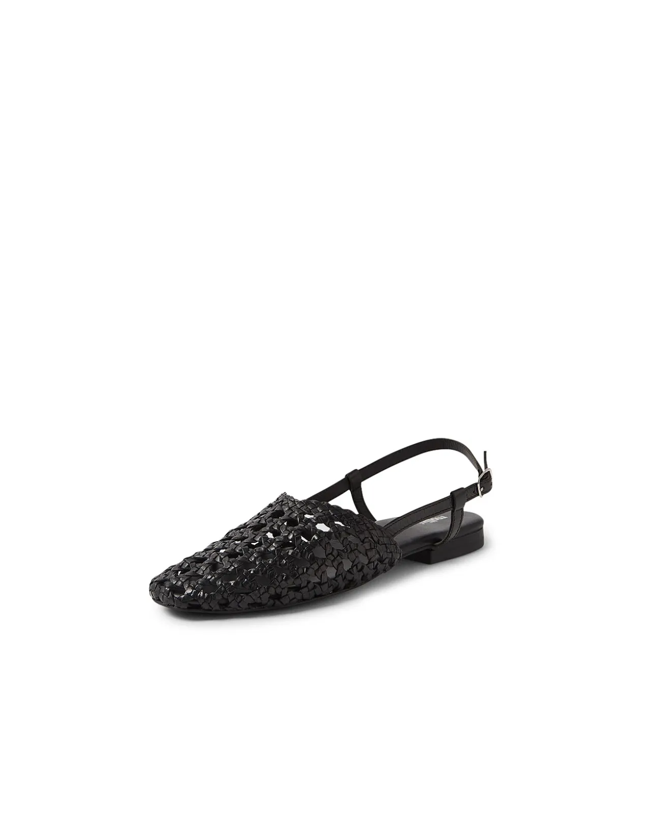Drasa Woven Leather Slingback Flats