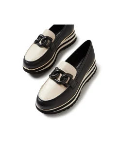 Eaila Leather Platform Loafers Black