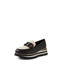 Eaila Leather Platform Loafers Black