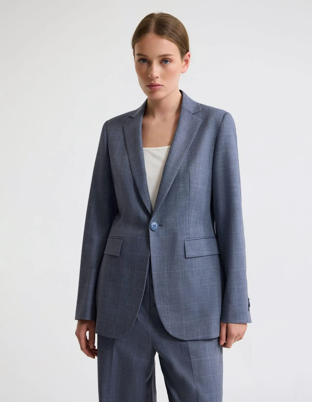 EBONY WOOL BLEND SUIT JACKET