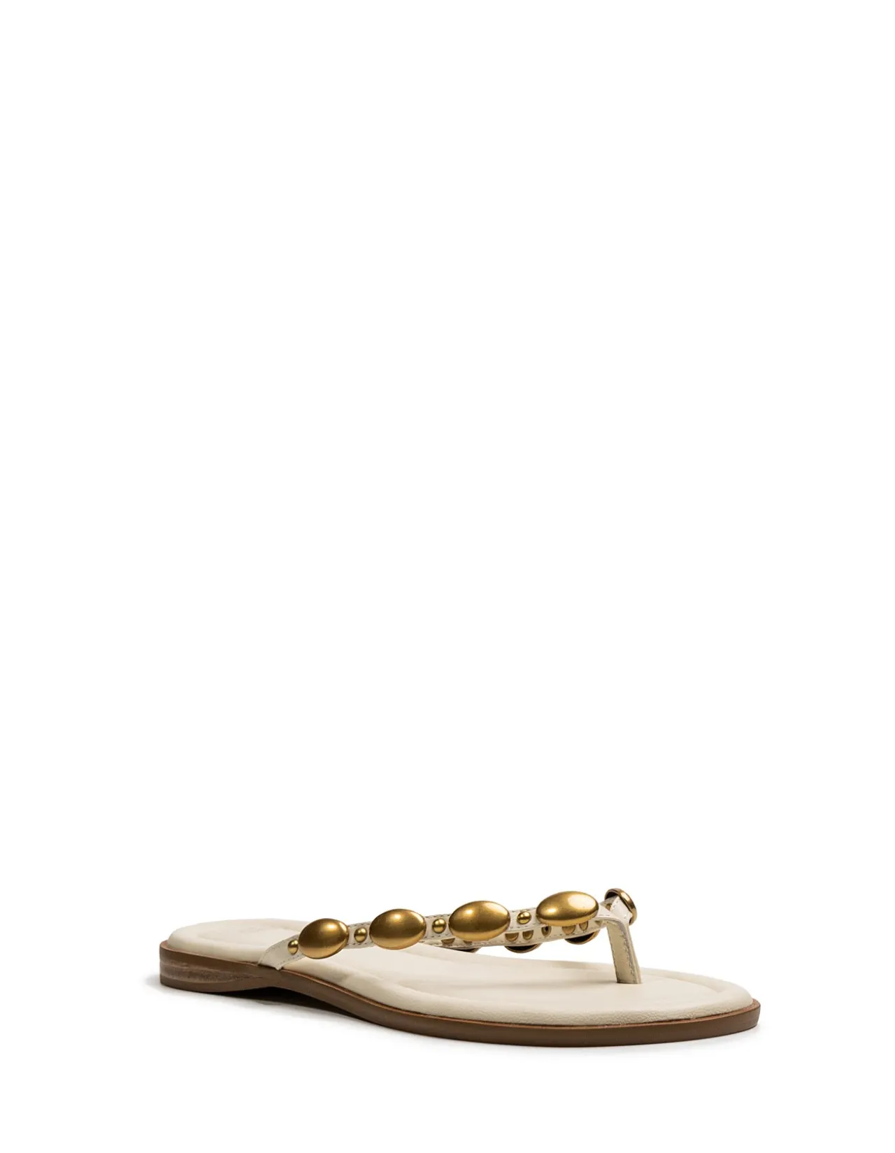 Ediva Vintage Ivory Leather Thong