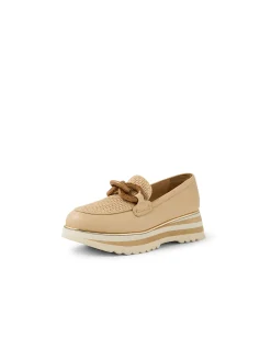 Eggey Raffia Chain Trim Platform Loafers