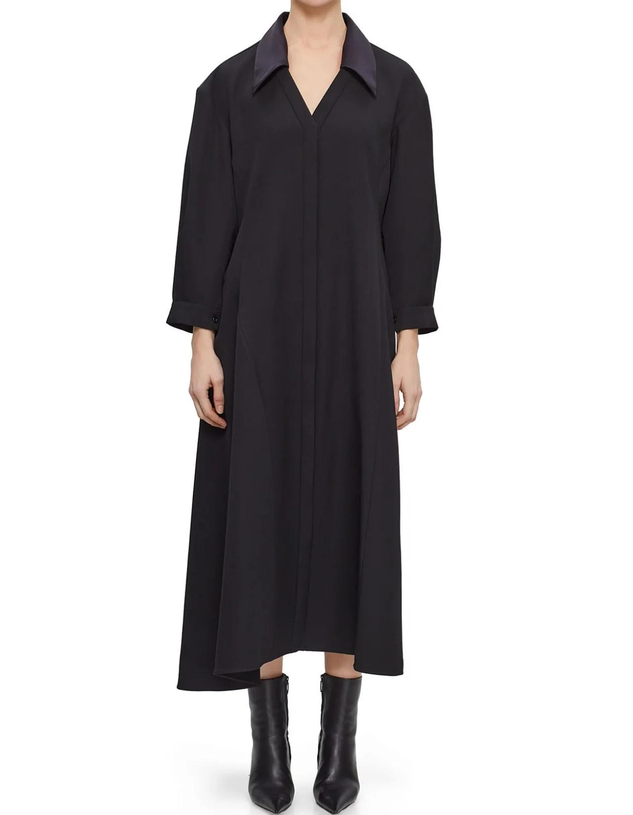 Elegant Long Sleeve Dress Black
