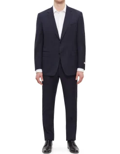Elegant Navy Wool Suit