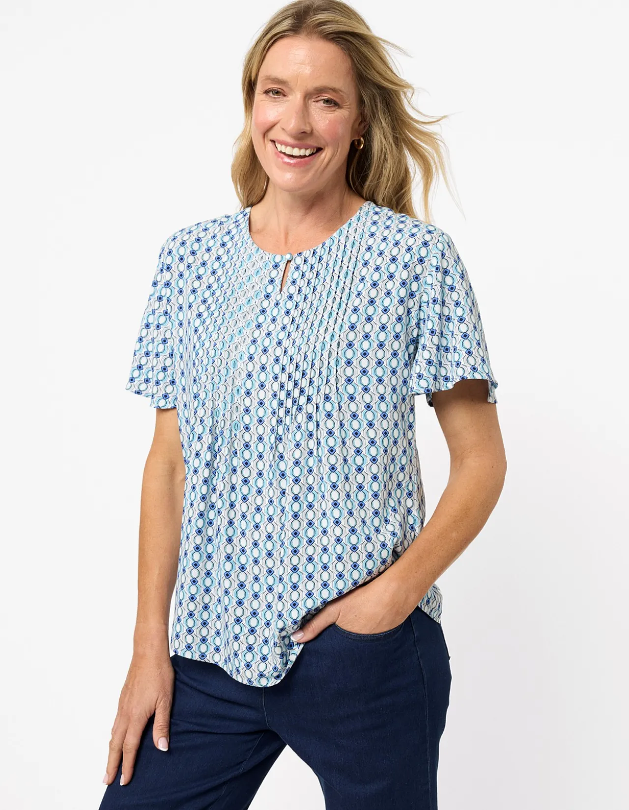 ELIE SHORT SLEEVE BLOUSE