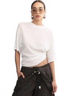 Elis Pima Cotton Boxy Tuck Tee