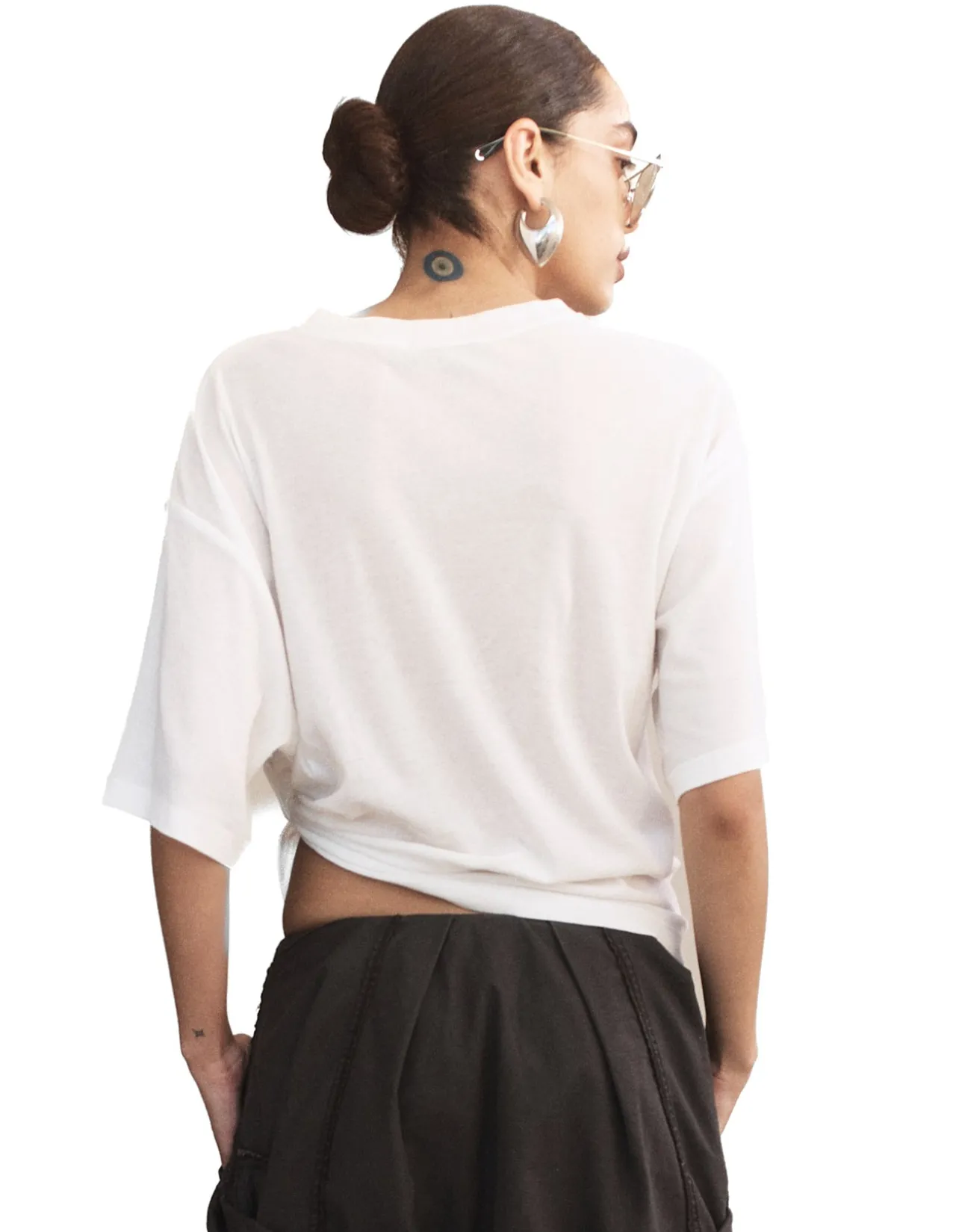 Elis Pima Cotton Boxy Tuck Tee