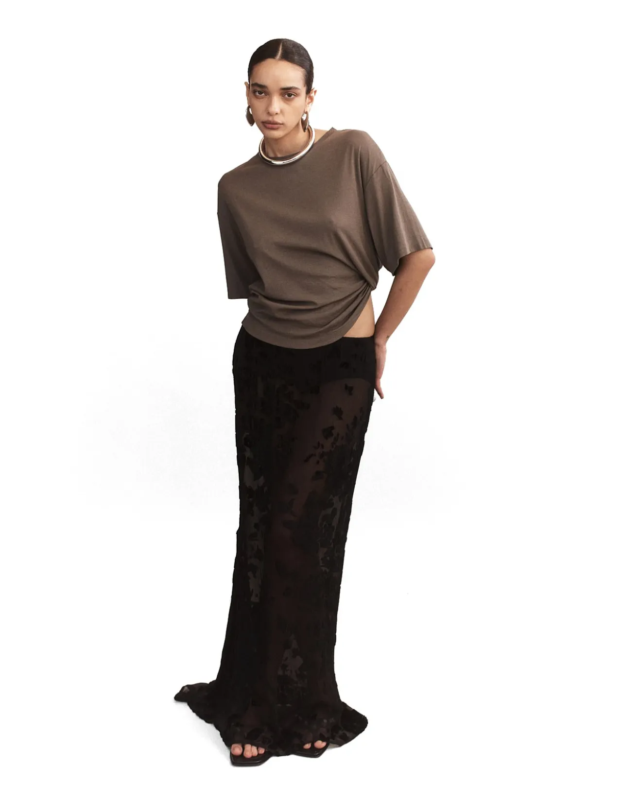 Elis Pima Cotton Boxy Tuck Tee