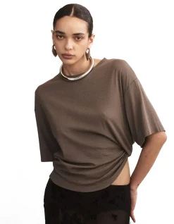 Elis Pima Cotton Boxy Tuck Tee